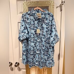 RSVLTS Disney Men's Light Blue Hawaiian Mickey Mouse shirt with Tags